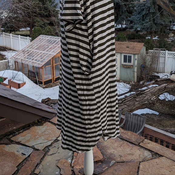 Red Lolly Green/White Striped Maxi Dress S please read measurements. - Picture 10 of 13